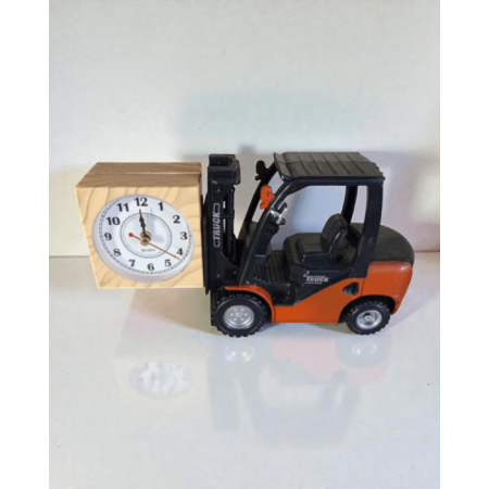 Forklift Tasarımlı Alarmlı Masa Saati