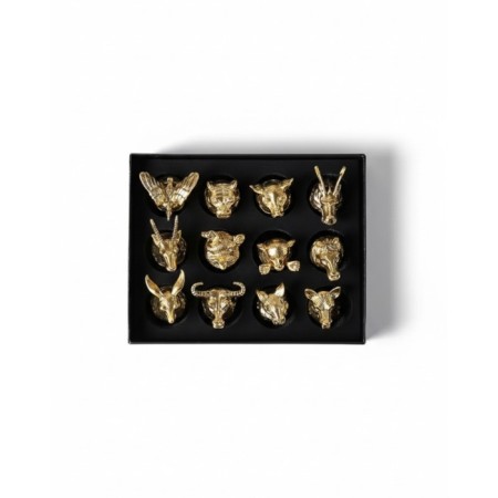 Çin Burcu Hayvan Başlı Shot Bardağı Seti (12’li)