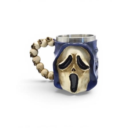 Scream Çığlık Maskeli Kuru Kafa Saplı 3D Mug Kupa