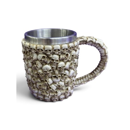Kuru Kafa Tasarımlı İskelet Saplı 3D Korku Kupası